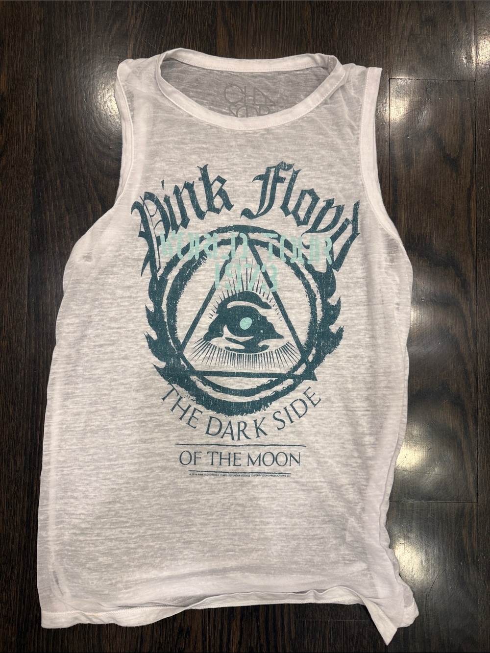 Chaser White Pink Floyd 'The Dark Side of the Moon' Graphic Tank